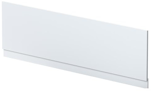 Balterley Front Bath Panel Covering with Plinth 1800mm, MDF Bath Panels, Satin Finish, Straight Front Bathroom Panels for Bathtub, Water Resistant Side Panel for Bathroom Baths (White)