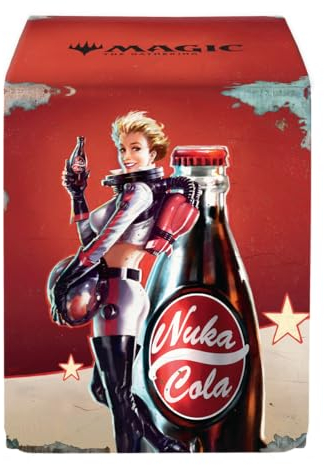 Ultra Pro - Fallout Alcove Flip Deck Box - Nuka Cola Pinup - for Magic: The Gathering, Trading Gaming card merchandise storage protection Deck box collection organizer accessories