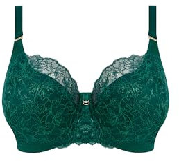 Elomi Women's Brianna Underwire Padded Half-Cup Bra Demi, Opaque, Rainforest, 40F