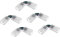 sourcing map L-förmige 4-polige LED-Anschlüsse, 8 mm breit, 90 Grad Winkel, Ecke, lötfreie Verlängerungsverbinder für 5050 3528 RGB LED-Lichtstreifen, 5 Stück