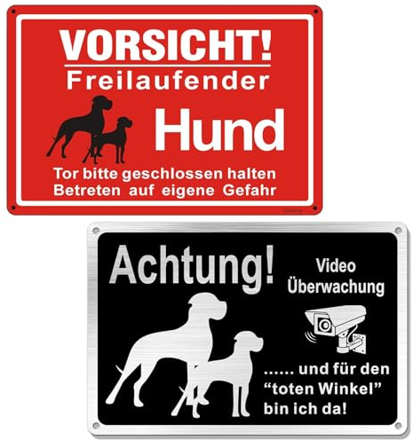 2 Pcs Schild Hund Warnung Warnschild Hund Schild Hund Vorsicht Hund Schild Achtung Hund Schild Hier Wache Ich Hund Schild Warnung Vor Dem Hund Schilder Hundeschilder Warnung Hund Schild Schild