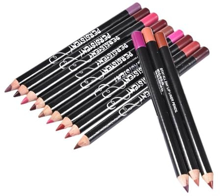 Lipliner Set, 12 Farben Wasserfest Lippenkonturenstift Dauerhafte, Weiche, e Und Sanfte Lippen Makeup Stifte Lip Liner Pencil, Lipliner Set,langanhaltende Dauerhafte Wasserfest
