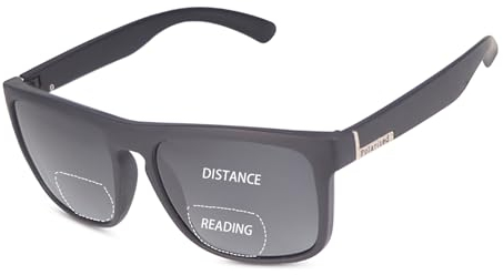 YIMI Polarized Bifocal Reading Sunglasses for Men Women Blue Light Blocking Glasses Black Lens UV Protection Outdoors Sun Readers Lightweight Driving Eyeglasses Tinted Shades Anti Glare Eyewear 2.0