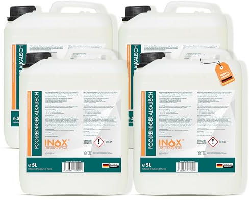 INOX® Pool Randreiniger alkalisch 5L | Hocheffektiver Beckenrandreiniger für Poolfolie, Fliesen & Keramik | Poolrand Reiniger für Folienpools & Kunststoffbecken | Rückstandslos & materialschonend