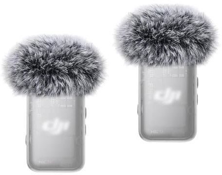 2-Pack Microphone Windscreen for DJI Mic 2 Transmitter (TX), Furry Wind Muff for OSMO POCKET 3