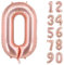 40 Inch Number Balloons Giant Number Aluminium Foil Helium Balloons for Birthday Party Celebration Decoration New Year Baby Shower Anniversary (Rose Gold, 0)