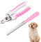 Aiweijia Cat Dog Pets Nail Clippers Stainless Steel Professional Pet Nail Trimmers for Cat,Medium and Small Breed Dog, Rabbit and Animal, with Safety Guard to Avoid Over cuttin Pink