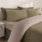 Brentfords King Size Duvet Covers, Reversible Luxury Kingsize Bedding with Pillowcases Microfibre Bed Set Duvet Quilt Covers Super Soft, Natural/Sage