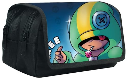 SyxhHzm Federmäppchen,Cartoon Federmäppchen,Federtasche,Kinder Große Kapazität Stift Tasche, Doppel-Reißverschluss, für Teenager Studenten Büro Schulbürobedarf