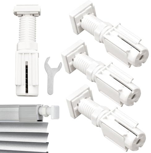 TAIANJI 4 persianas venecianas sin taladrar para ventanas, soporte perezoso, sin herramientas, soporte adhesivo giratorio para persianas apretadas (blanco)
