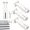 TAIANJI 4 Pcs Venetian No Drill Blinds for Windows, Lazy Bracket Blind No Tools Adhesive Bracket Twist To Tight Blinds (White)