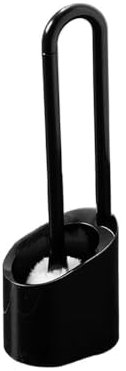 GLigeT Escobilla Cepillo de baño de plástico Negro con Fibra Flexible, Cepillo de baño esférico, Mango de succión magnético, Juego de cepillos de baño de pie Escobilla de Baño
