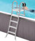 Errzom Scala per Piscina Fuori Terra, Scala per Piscina in Acciaio Inox a 4 Gradini per Piscina Fuori Terra 135 cm, Scala per Piscina a Doppia Faccia, Scala per Piscina Gradini Rimovibili