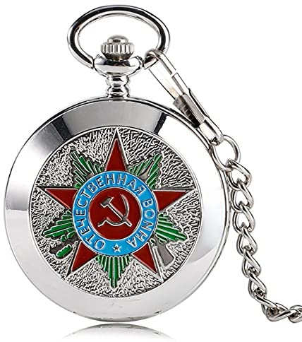 LCHJX Top luxuriöse mechanische sowjetische Russland Emblem Kommunistische Party Abzeichen Taschenuhr UDSSR Sowjet Badges Sichel Hammer Design Uhr