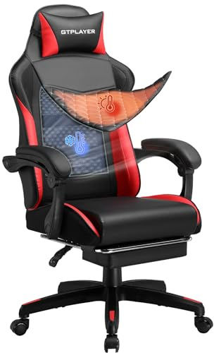 LUCKRACER Gaming Chair, Ergonomic High Back Computer Chair with Footrest, Removable Cover, Reclining Backrest, Height Adjustable PC Chairs with 360°Swivel for Gaming Home Office