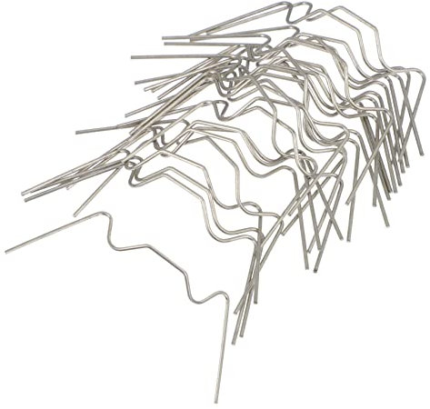 Mikikit 50pièces Clips Serre Type w Acier Inoxydable Résistants Rouille pour Fixation De Vitrage De Serre Jardin Polycarbonate