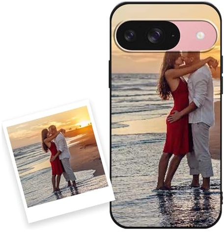Coiwxmoi Personalisierte Handyhülle für Google Pixel 9 5G 6,3'', Personalisiert Hülle mit Eigenem Bild Foto Selbst Gestalten Schutzhülle, Individuelle Design Silikon Case für Google Pixel 9 5G,Schwarz