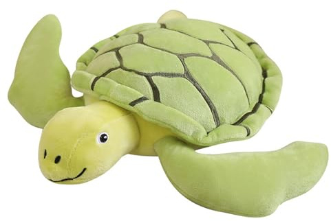 JORCEDI Grün Plüschtier Schildkröte Kuscheltier Plüsch Schildkröte Dekokissen Sehr Weich Stofftier Spielzeug Geschenk für Kinder Mädchen Junge Weicher Meer Stofftier Geburtstag (45cm)