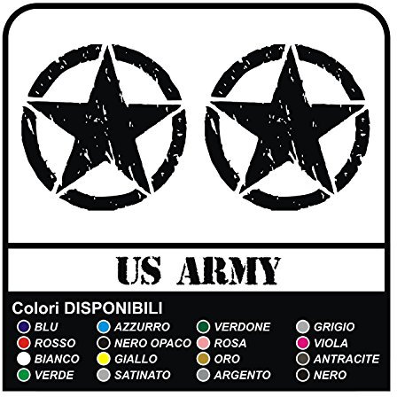 GRAFIC 3 Aufkleber Sterne + US Army cm 15 für SUV Offroad Stickers Decals (EINE ANDERE Color (Kontakt))