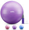 Umi. by Amazon - Exercise Fitness Ball Yoga Swiss Ball with Hand Pump for Home and Gym 65cm (Purple)