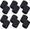 12 Packung Schweißbänder Sport Armband Baumwolle Schweißband für Männer und Damen, Gut für Tennis, Basketball, Laufen, Gym, Ausarbeiten (Schwarz)