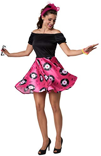 dressforfun 900469 - Damenkostüm Doo-Wop Girl, Knalliges 50er Jahre Kleid