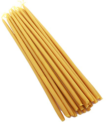 NKlaus 870g (ca. 40-50 St.) Kerzen 100% Bienenwachs 32cm handarbeit Griechenland 36323