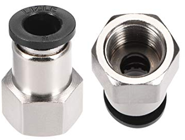 sourcing map 1/4G Filetage femelle droit 12.5mm pousser dans raccord rapide pneumatique 2Pcs