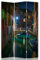 Trennwand Raumtrenner Pinnwand 3-teilig beidseitig Venedig Mehrfarbig 110x175 cm