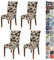 JOTOM Stuhlhussen Universal Stretch Stuhlbezug Elastische Moderne Stuhl Hussen Set Abnehmbare Dekoration Stuhlabdeckung für Esszimmer Party Hotel Restaurant Deko (Braun, 4er Set)