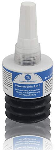 MW Dichtmasse Universaldicht 4 in 1 ist zu verwenden als Gehäusedichtmasse, Flächendichtung, Rohrgewindedichtung und als Schraubensicherung. 50gr. Farbe grün mittelfest.