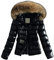 Minetom Damen Winterjacke Wintermantel Daunenjacke Jacke Outwear Winter Daunenmantel Mit Pelzkragen Mantel Steppmantel Kurz Schwarz 44