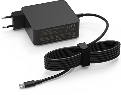 Laptop USB C Netzteil 65W Ladegerät für Lenovo ThinkPad,MacBook Pro/Air,HP Spectre,ASUS, 65 Watt Type C Ladekabel Adapter für Samsung,Huawei,Xiaomi