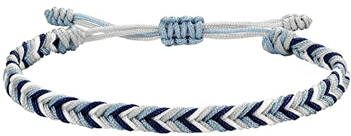 JENDEAR SHINE Corde Bracelet Dames Filles, Corde Tissée à la Main Dégradé de Couleur Réglable, Fête en Plein Air Couple Amitié Cadeau d'Anniversaire.