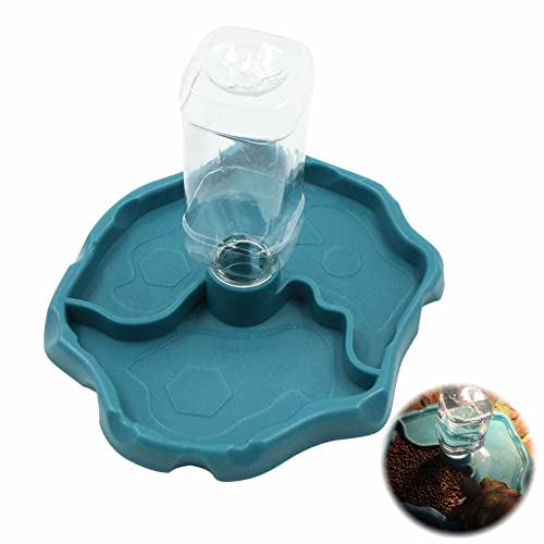 gexuamz Distributeur d'eau pour animaux, bleu, 288 g, en plastique, accessoires pour reptiles pour tortue, lézard, tortue