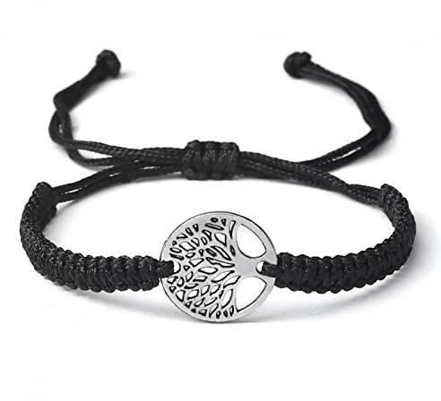 Bracelet pour homme fait à la main en corde tressée pour homme et femme, arbre de vie, bracelet réglable, cadeau pour mari et père