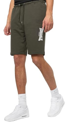 Lonsdale Herren-Baumwoll-Sweatshorts, Freizeitshorts in normaler Passform | Seitentaschen, verstellbarer Kordelzug in der Taille, leichte und bequeme Shorts für das Training, auf Reisen und im Alltag