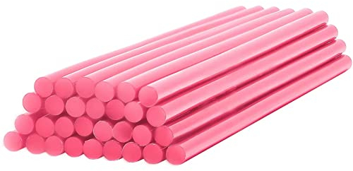 EKKJNQ Matite adesive a caldo, 30 pezzi, colorate per colla a caldo, per fai da te, 7 x 200, 11 x 200 mm, per pistola per colla a caldo (rosa 11 mm)