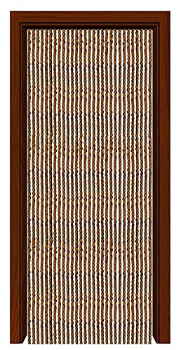 Perlenvorhang Türvorhang Bambus Holz,Hängender Dauerhaft Türvorhang Teilervorhang,Türvorhang Holz Mit Perlen,Trennwände Schränke Vorhänge,Für Terrassentür,Größenanpassung (130 strands (130x200cm))