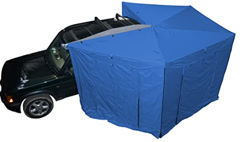 Prime Tech | Seitenwände für 270° Markise Prime Wing | 6-teiliges Set in Blau | Mit Fliegengitter & Reißverschlüssen | Erweiterung für Fahrzeugmarkise | Schutz vor Insekten & Wetter