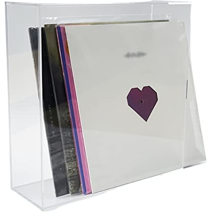 Schallplattenständer Vinyl-Schallplatten-Aufbewahrungsregal, transparente LP-Vinyl-Schallplatten-Aufbewahrungsbox, Acryl-Disc-Aufbewahrungshalter, Heim-Schallplatten-Display-Organizer-Box, stapelbare