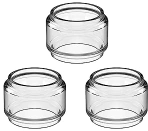 WratryParts - Depósito de tubo de vidrio recto de burbujas de grasa para tanque RTA FAT Rabbit Solo RTA (3 unidades)