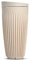 HUSKEE Coffee Cups with Lids - Reusable Coffee Cup with Unique Fins for Espresso, Cappuccino, Americano, Mocha - Insulated & Portable Latte Cups Made with Repurposed Coffee Husks (Natural, 16oz)