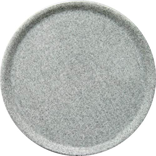 HENDI Piatto per pizza rotondo, piatto portapizza, porcellana, motivo: granito, adatto a microonde e lavastoviglie, ⌀310 mm, grigio