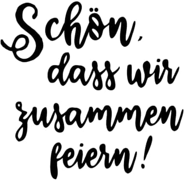 Mank Bierdeckel aus Filzpappe/Karton Getränke-Untersetzer Ø 107mm rund oder 93x93mm eckig Party Feiern Geburtstage (100, Schön, DASS du da bist!)