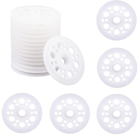 100 arandelas planas de plástico, arandelas de plástico de 46 mm, arandelas de polipropileno, arandelas de espuma para la fijación y soporte de paneles aislantes de espuma