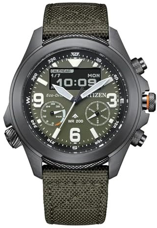 Citizen Promaster Land Limited Edition Anniversary Green Men's Watch JV1005-02W Eco Drive Fabric Strap