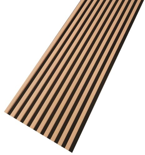MEBANO. Akustikpaneele Holz 240 x 53 cm, Farbe: Eiche Sonoma Wandpaneele, Holzpaneele Wand, Moderne Lamellenwand auf Filz, MDF Wandverkleidung