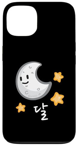 Koreanisches Hangul-Wort und Illustration des Mondes Hülle für iPhone 13