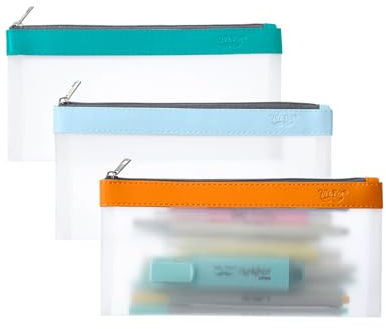 Mr. Pen- Clear Pencil Pouch, 3 Pack, Clear Pencil Case, Pencil Bags, Clear Pouch, Pencil Case for Kids Pencil Case, Clear Makeup Pouch